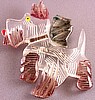 BP284 lg tinted lucite scottie pin w bow